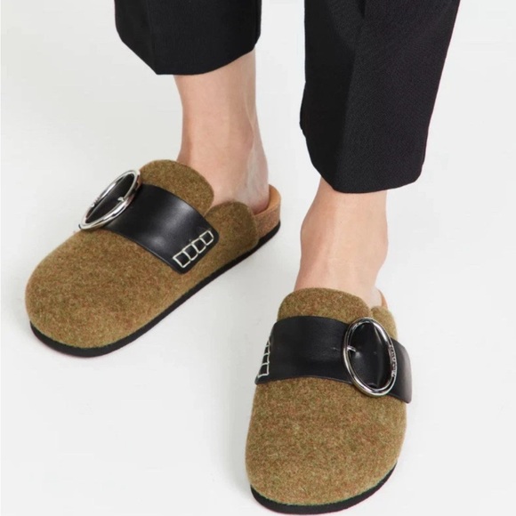 JW Anderson Men's Felt Loafer Mules - Picture 1 of 7